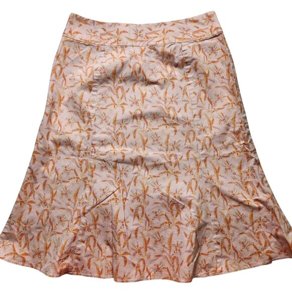 GAP Womens Size 6 Stretch A-line Skirt Y2K Summer Floral Peachy Pink - Picture 6 of 8